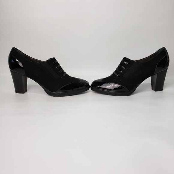 Confort Heeled Oxford Style Career - Picture 4 of 11